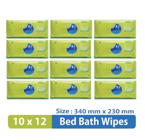 Glider Bed Bath Wipes, Enriched with Aloe Vera
