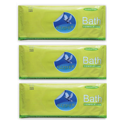 Glider Bed Bath Wipes, Enriched with Aloe Vera