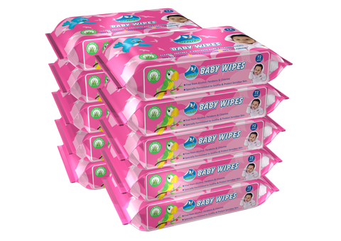 Glider Baby Water Wipes with Aloe-Vera , Vitamin E & Mild Fragrance - 98% Water