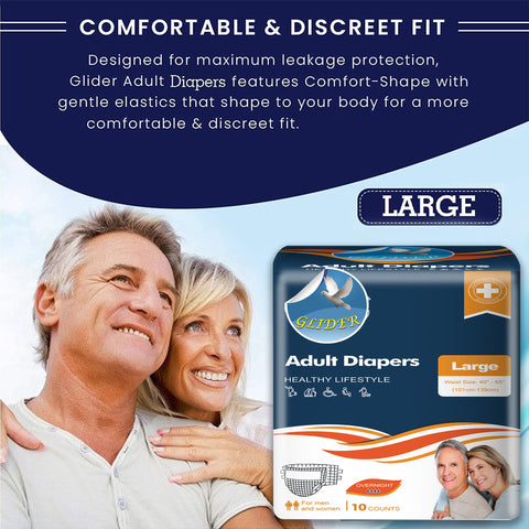 Glider  Premium Adult Diaper (Large)