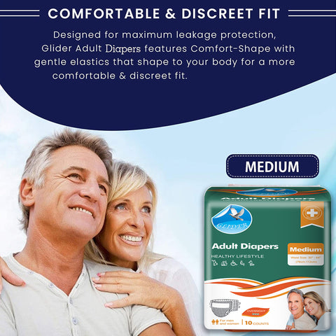 Glider Premium Adult Diaper ( Medium )