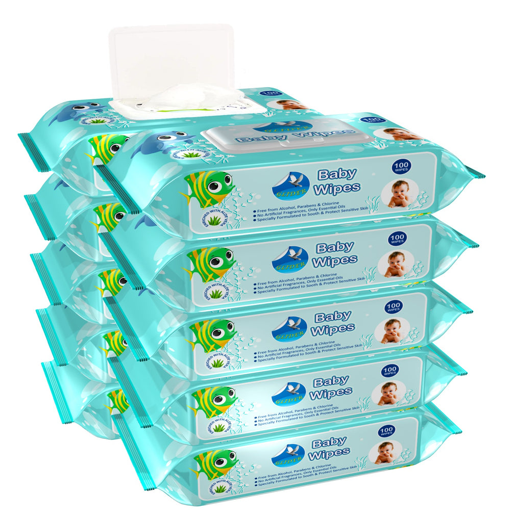 GLIDER Baby Wet Wipes with Lid/Flip-top(100 Wipes)