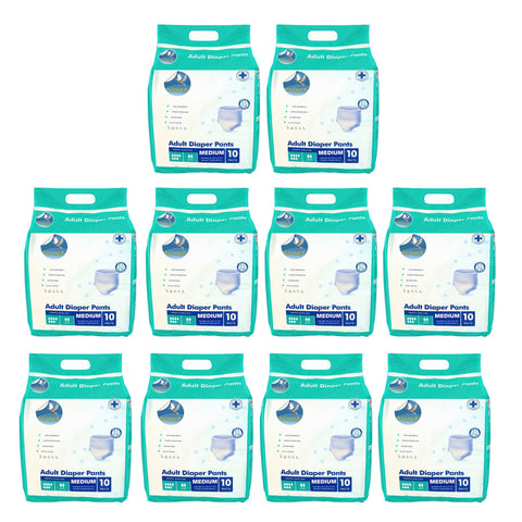 Glider Adult Diaper Pull Ups MEDIUM - Pant Style (Count10) (29-41 inch, 75-105 cm)