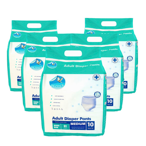 Glider Adult Diaper Pull Ups MEDIUM - Pant Style (Count10) (29-41 inch, 75-105 cm)