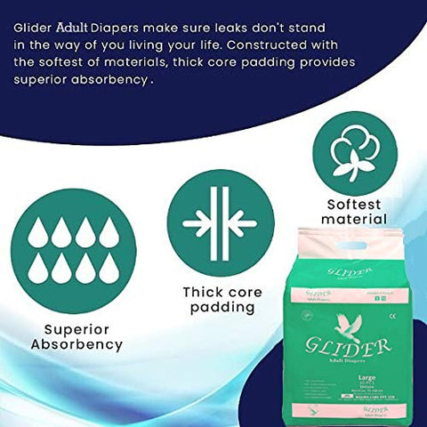 Glider  Premium Adult Diaper (Large)