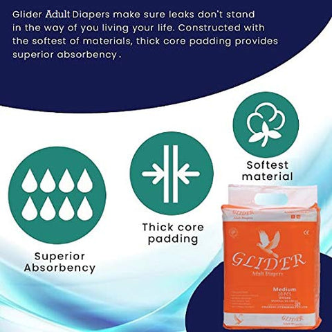 Glider Premium Adult Diaper ( Medium )