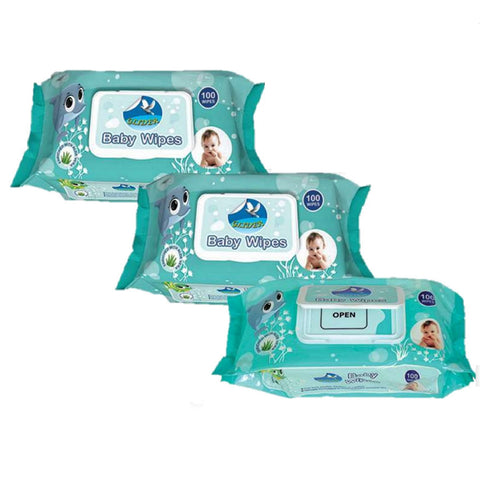 GLIDER Baby Wet Wipes with Lid/Flip-top(100 Wipes)